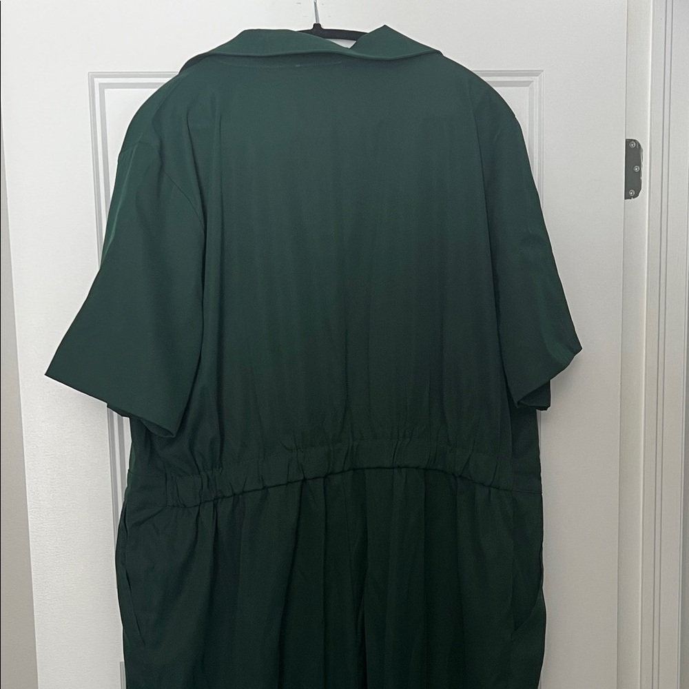 Cider Forest Green Short Sleeve Jumpsuit - Picture 7 of 8